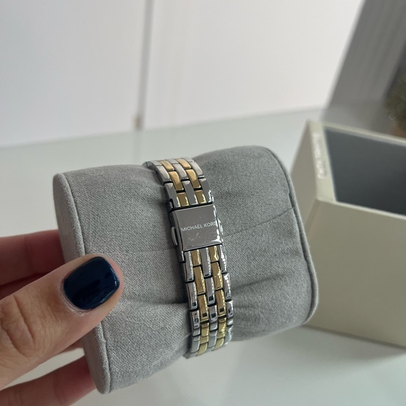 Michael Kors Mini Monroe Pavé Two-Tone Watch - Picture 8 of 14